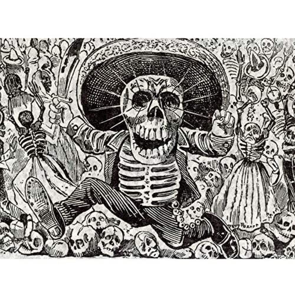 Artery8 Guadalupe Calavera Skull From Oaxaca Mexico Unframed Wall Art Print Poster Home Decor Premium
