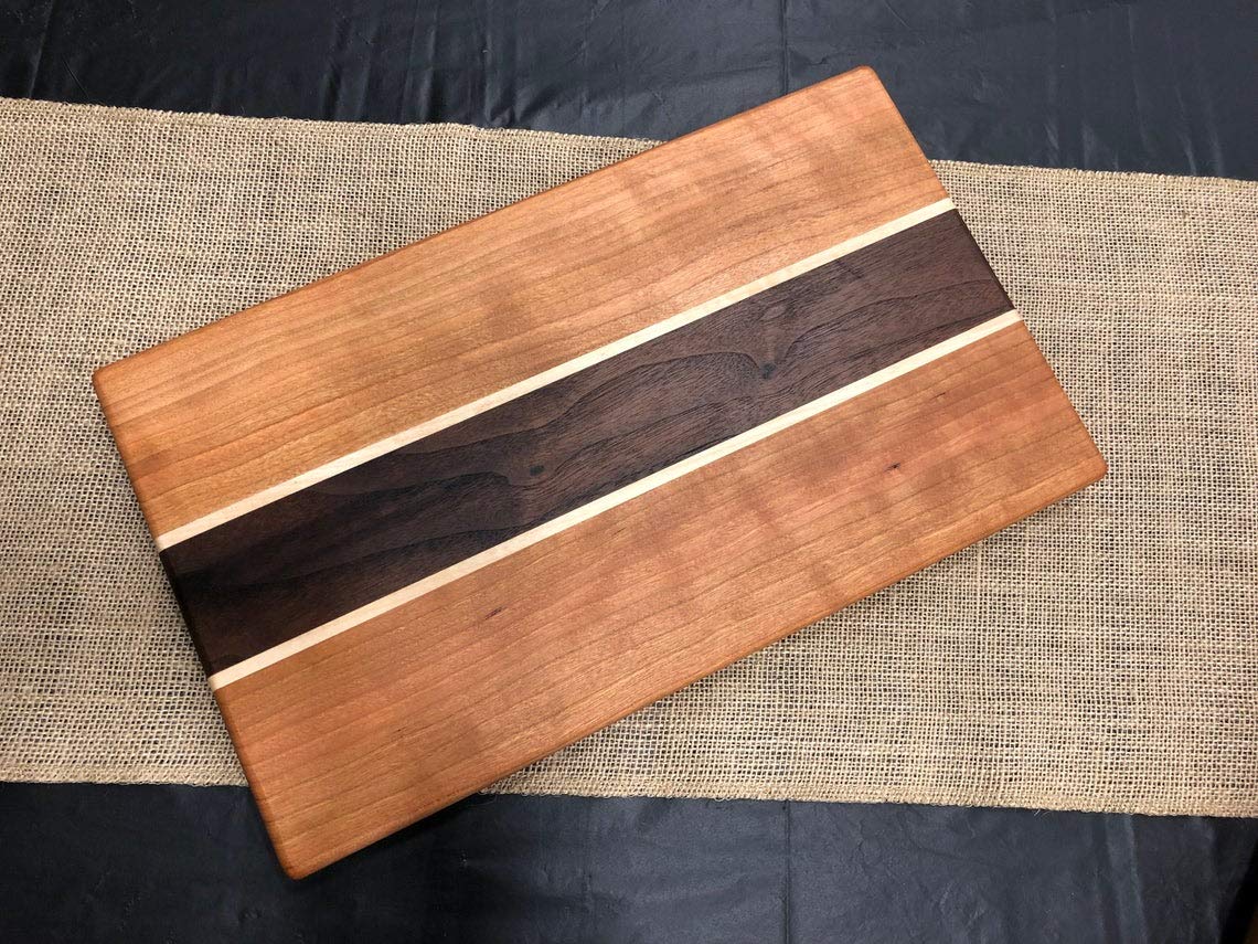 Cherry, Walnut, and Maple Cutting Board/Charcuterie Board