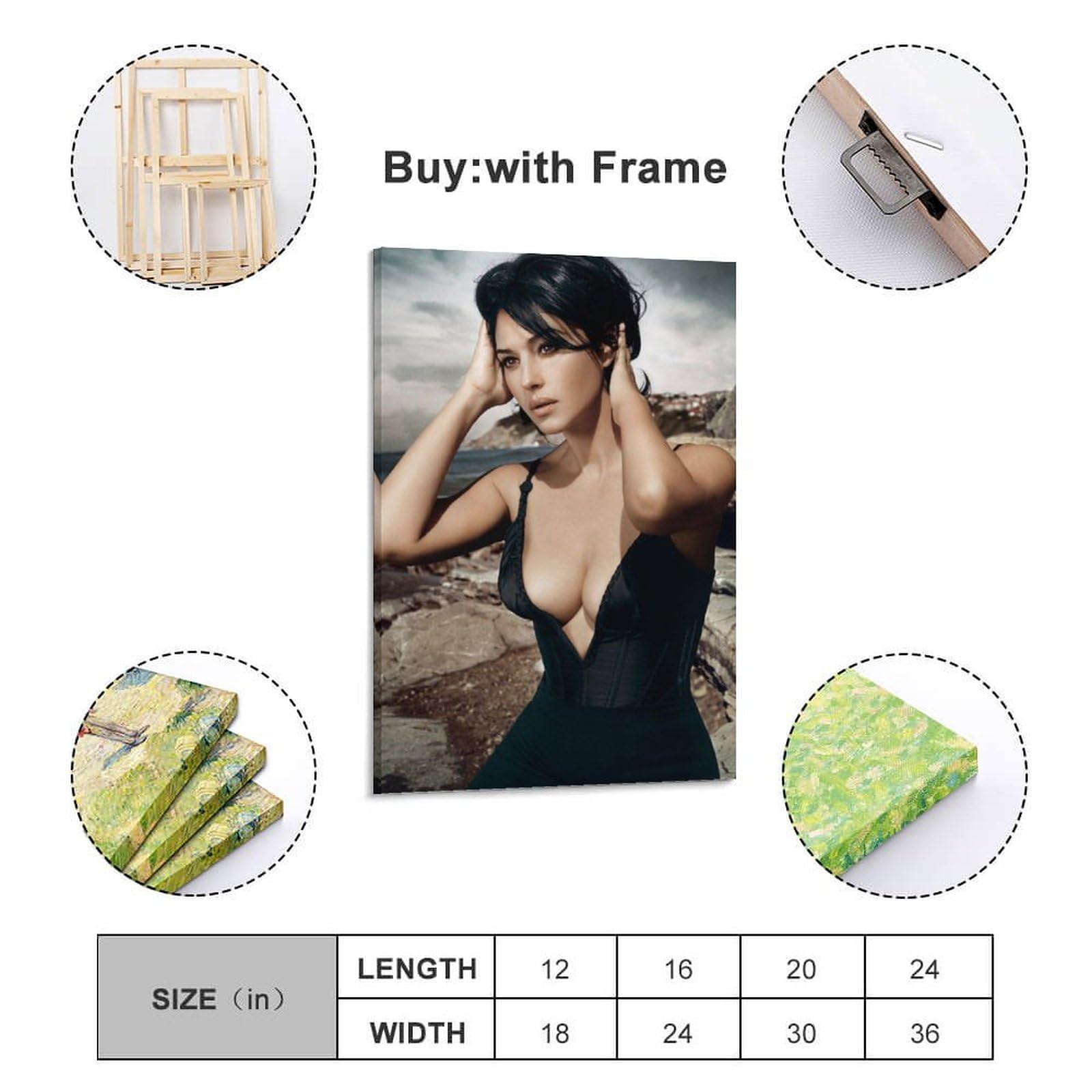 Amazon.co.jp: スターポスター モニカ・ベルッチ 2 キャンバスアート