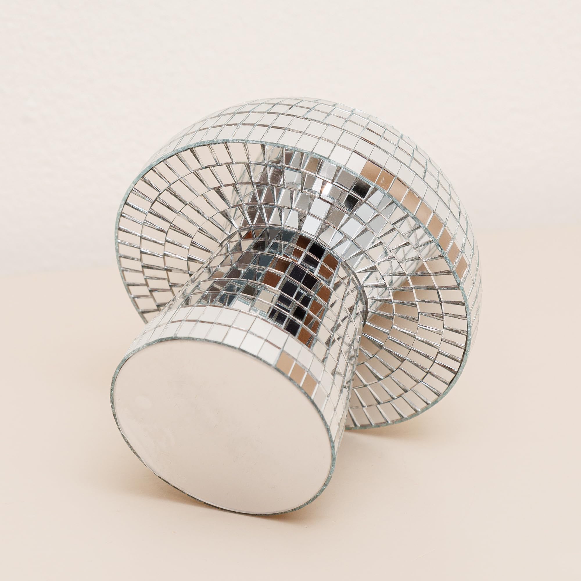 U-D Creative Mushroom Disco Ball Mirror Glitter Retro Silver For Party Stage Props Bedroom