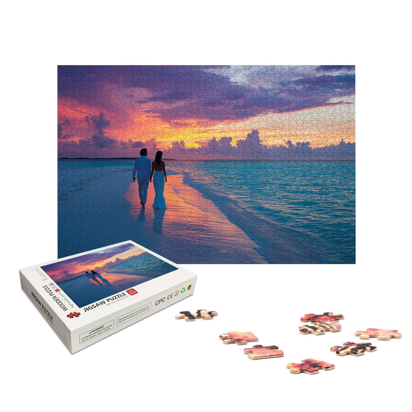 Puzzle Personalizado 1000/1500/2000/3000/4000/5000 Piezas, Puzzle Personalizado con Foto, Rompecabezas Personalizados de Madera con Tu Foto Favorita para Adultos, Regalos para Amigos, Familia, X-305