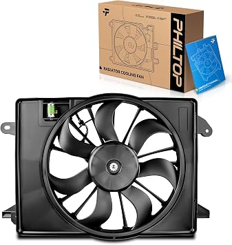 PHILTOP Engine Cooling Radiator Fan Assembly for Dodge Challenger 2009-2022, for Dodge Charger 2009-2014,for Chrysler 300 2009-2010 Radiator Cooling Fan Kit Replacement 621526