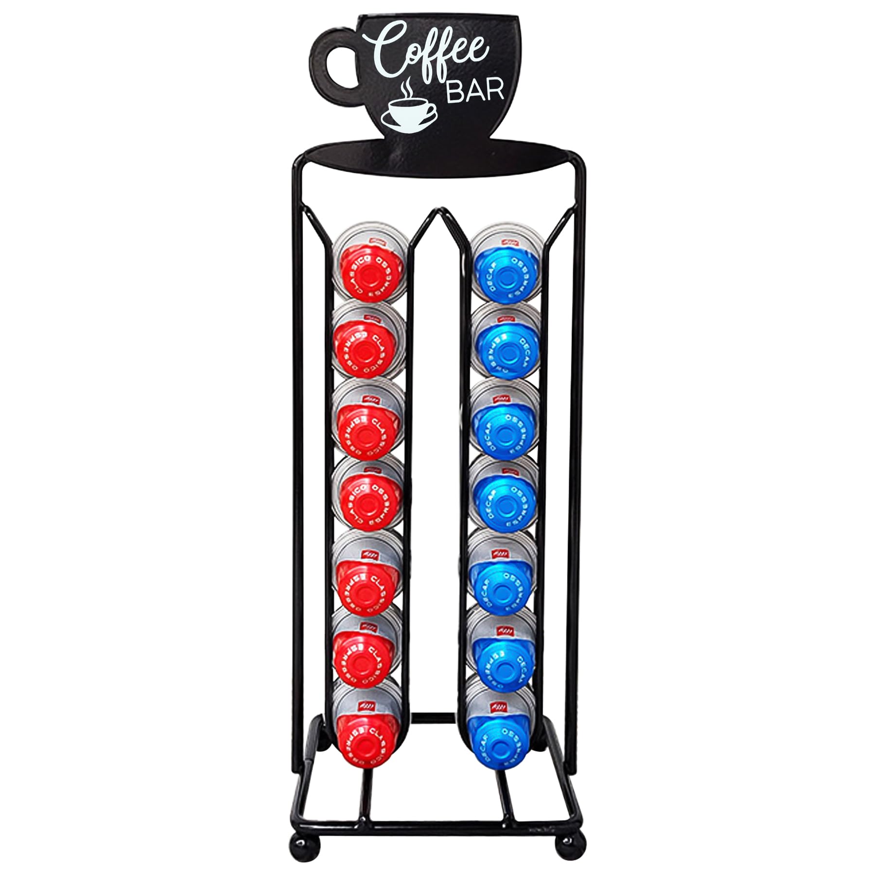 Soporte para 28 cápsulas de café para cápsulas Nespresso, soporte para cápsulas de café compatible con soporte de cápsulas Nespresso, soporte para cápsulas, almacenamiento de cápsulas fith