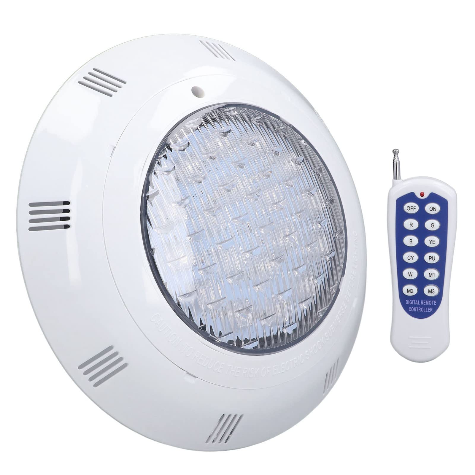 Cocoarm Poolleuchte RGBW LED Poollampe 54W AC12V IP68 PC ABS 18LED Fernbedienung 4800lm 120 Grad Unterwasserlicht für Schwimmbäder Teiche Brunnen Gärten