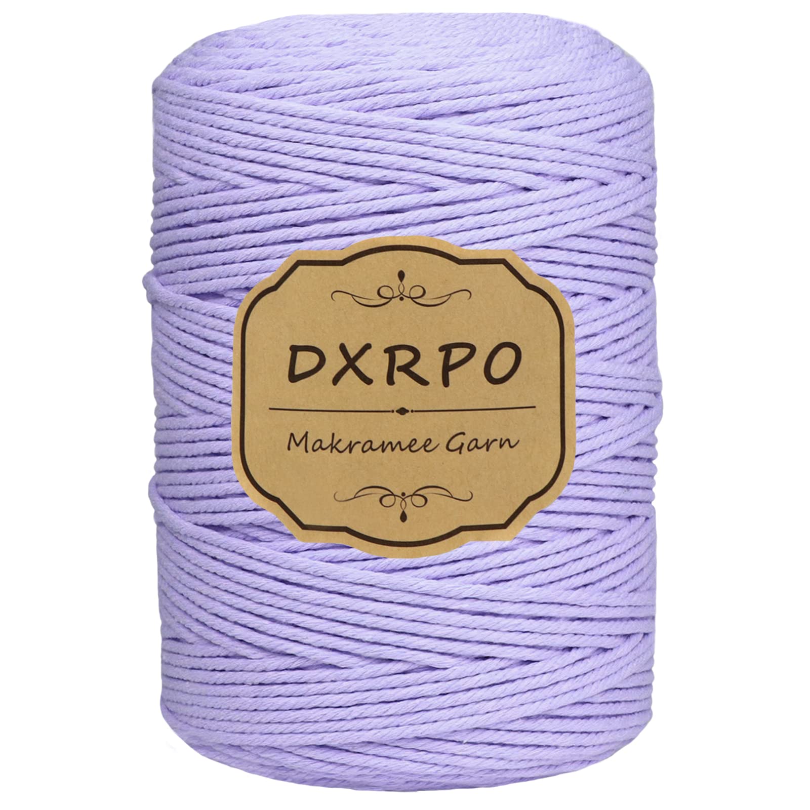 DXRPO Makramee Garn,Baumwollgarn Makramee, Macrame Cord für DIY Makramee Wandbehang, Makramee Blumenampel, Weihnachten Deko, Geschenke für Gute Freunde, Pflanze Aufhänger Boho Deko