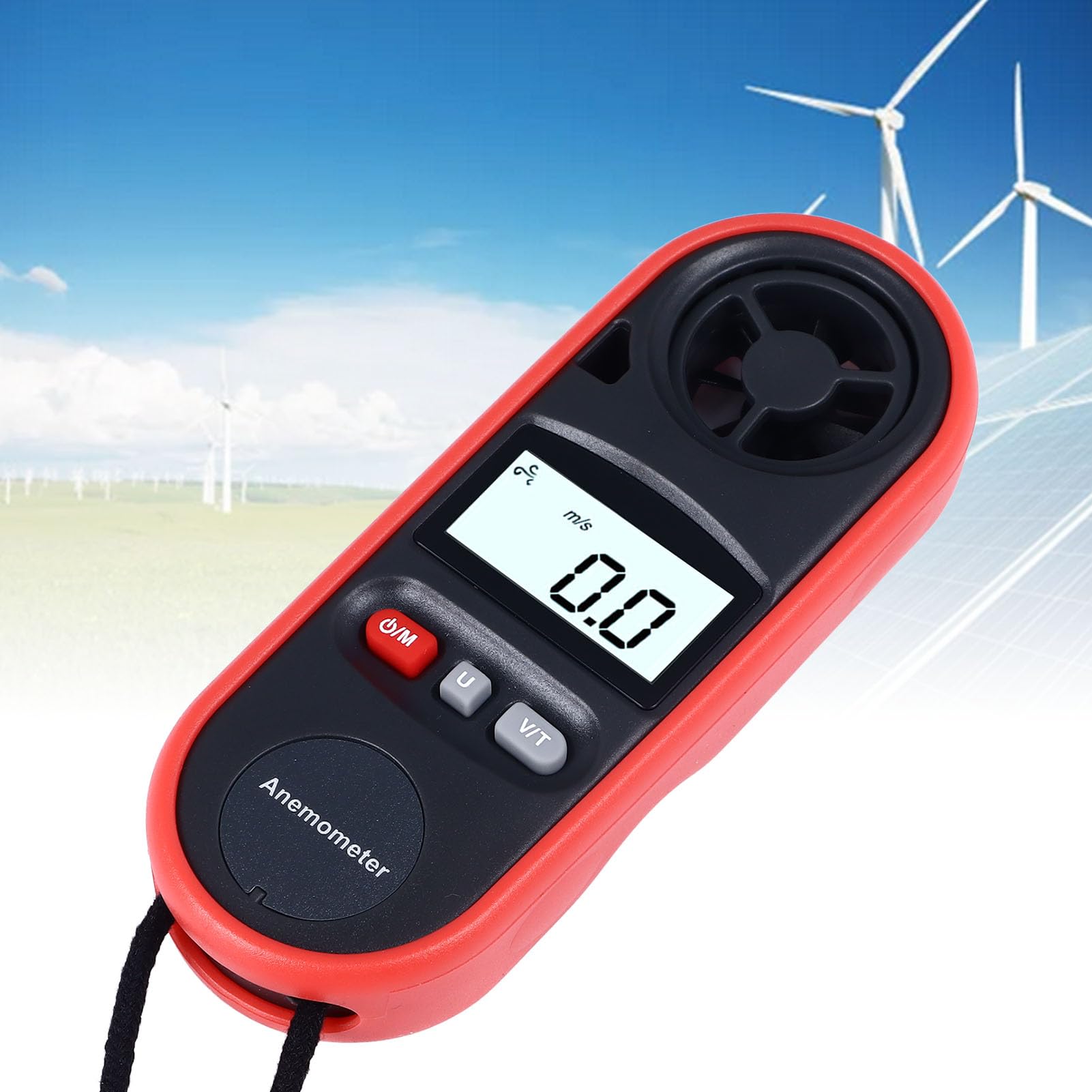 Anémomètre Numérique Portatif WT816A, Compteur de Vitesse du Vent, Testeur de Débit D'air pour Drones de Tir HVAC