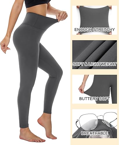 Miniatura 2 de Leggings para mujer - Pantalones de yoga de entrenamiento de cintura alta con control de abdomen que no se transparentan