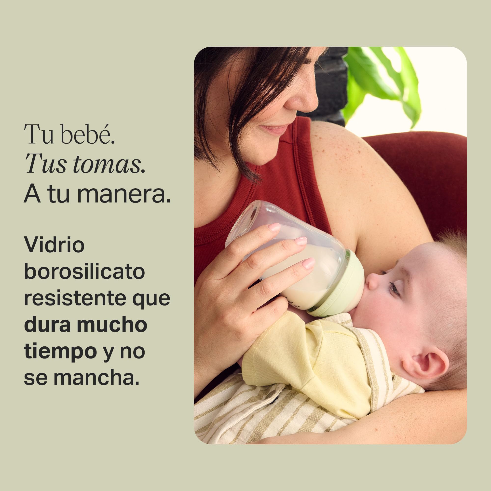 Tommee Tippee Set de inicio Natural Start de cristal, biberones anticólicos de 150 ml y 250 ml con tetina de flujo lento y extralento, tetinas que imitan la forma del pecho, con autoesterilización