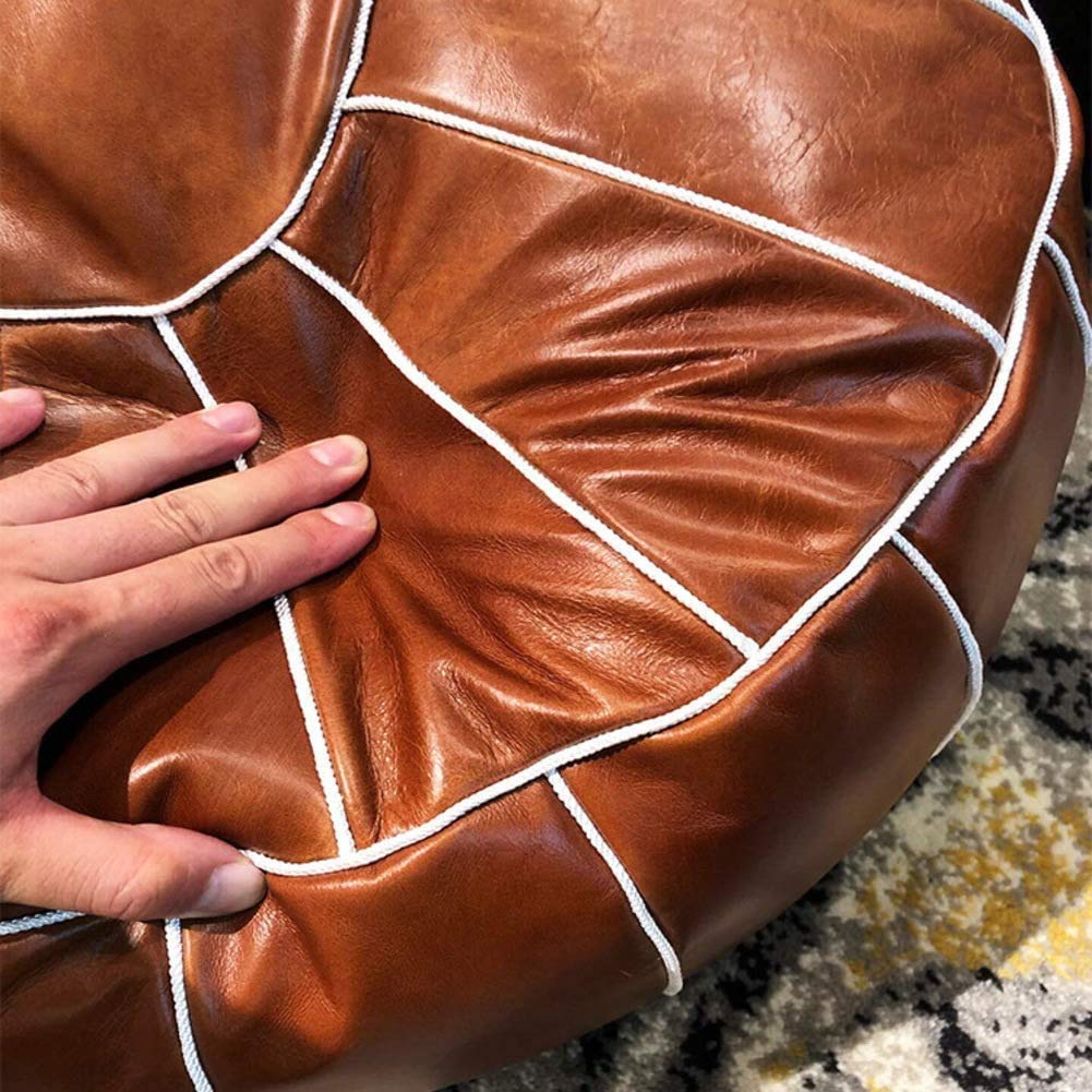 Amazon｜フットスツールレザープーフオットマン、本物の牛革レザー