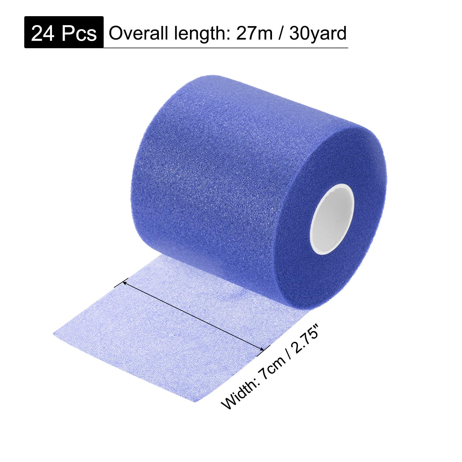 QUARKZMAN Sporttape Bondage Tape Pre Wrap 27mx7cm Schaumstoff, Marineblau