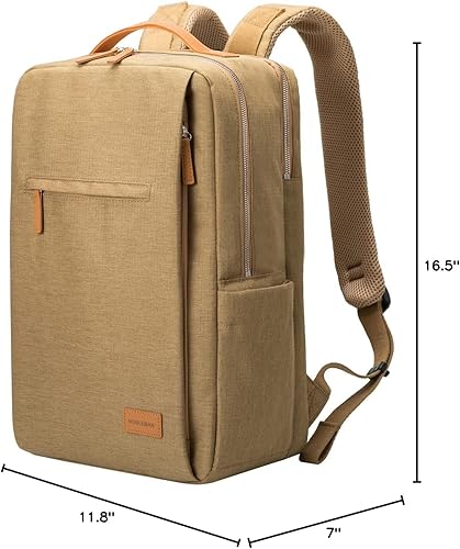 Miniatura 10 de NOBLEMAN Mochila para hombre, mochila para computadora portátil, mochila de viaje impermeable, mochila para portátil de 15.6 pulgadas, Daypack, USB,
