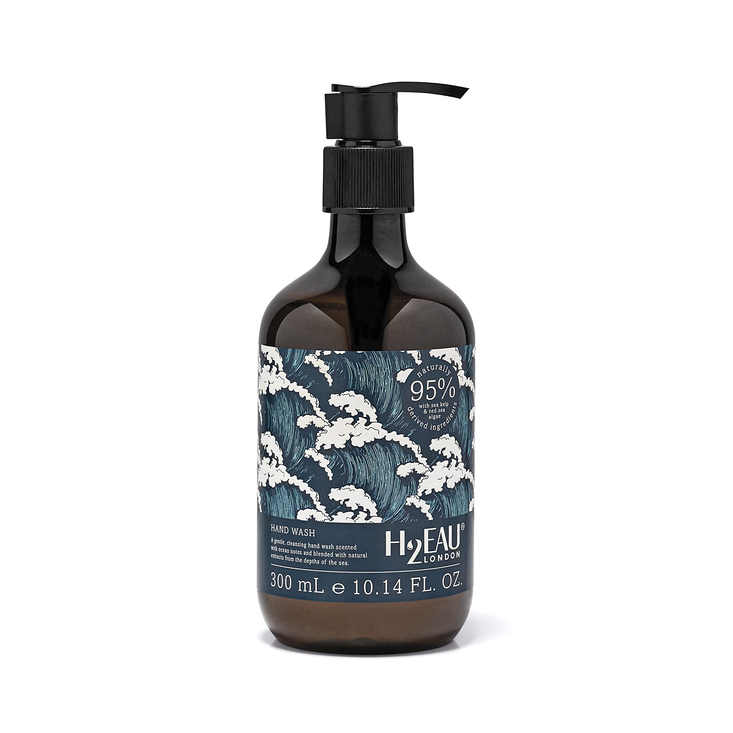 H2Eau Hand Wash, with Sea Kelp, Red Sea Algae and Sea Water, Gentle and Cleansing, Infused With Natural Sea Extracts and Fresh Ocean Scent 300ml