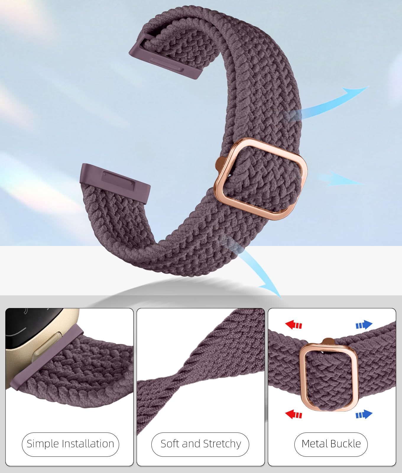 Runostrich Cinturino In Nylon Compatibile Con Fitbit Charge 6/5