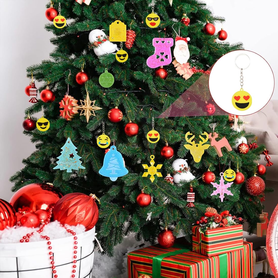 Mwkbbn Gehaakte Sleutelhanger Kerstmis, Breien Handgemaakte Haken, Kerst Haak Sleutelhanger, Kerst Breien Haak, Kerstman Kerst Ornamenten Leuke Tas Voor, Handschoenen, Refer to description