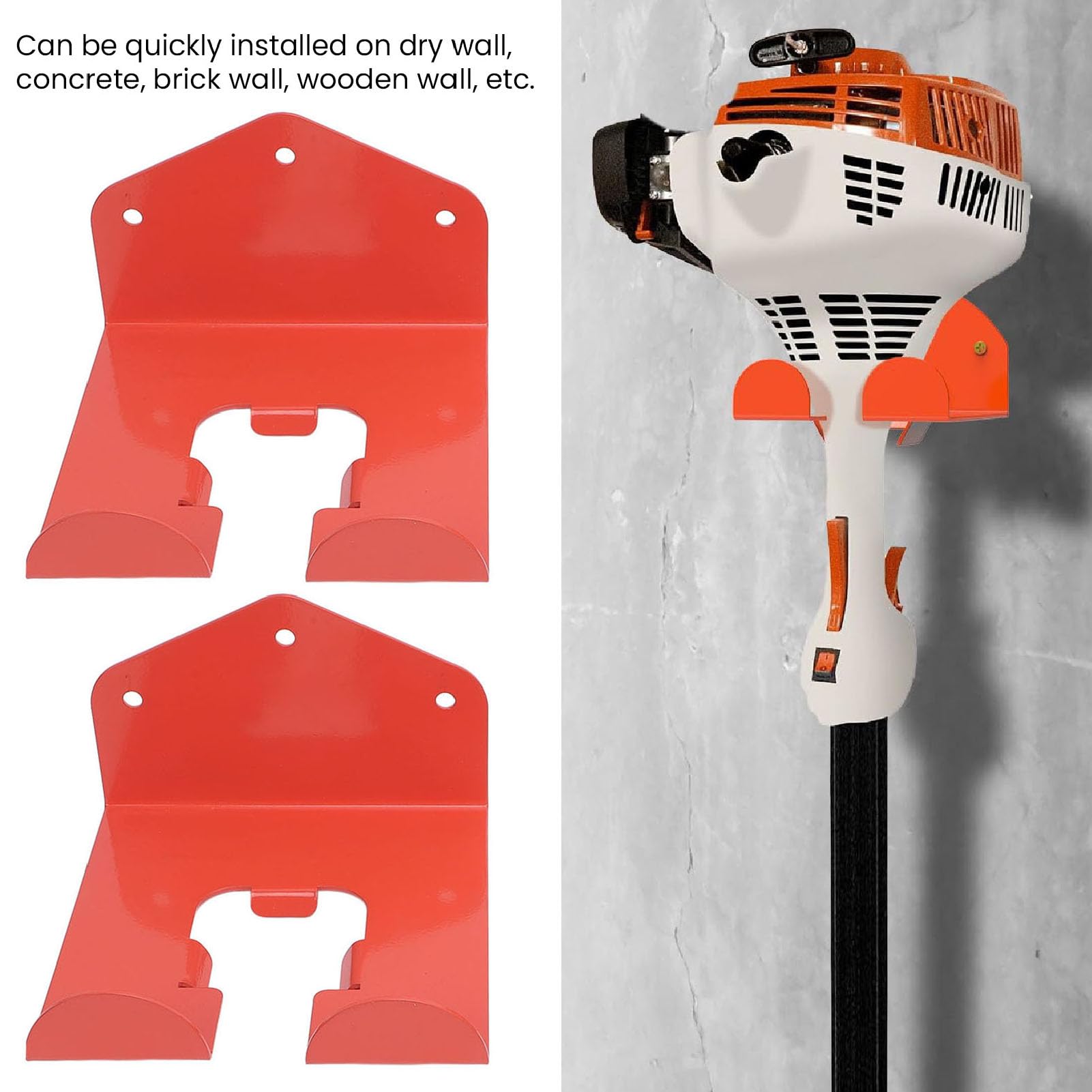 Garage Trimmer Rack Strong inossibile impianto di alimentazione in acciaio inossibile per vari strumenti di giardinaggio