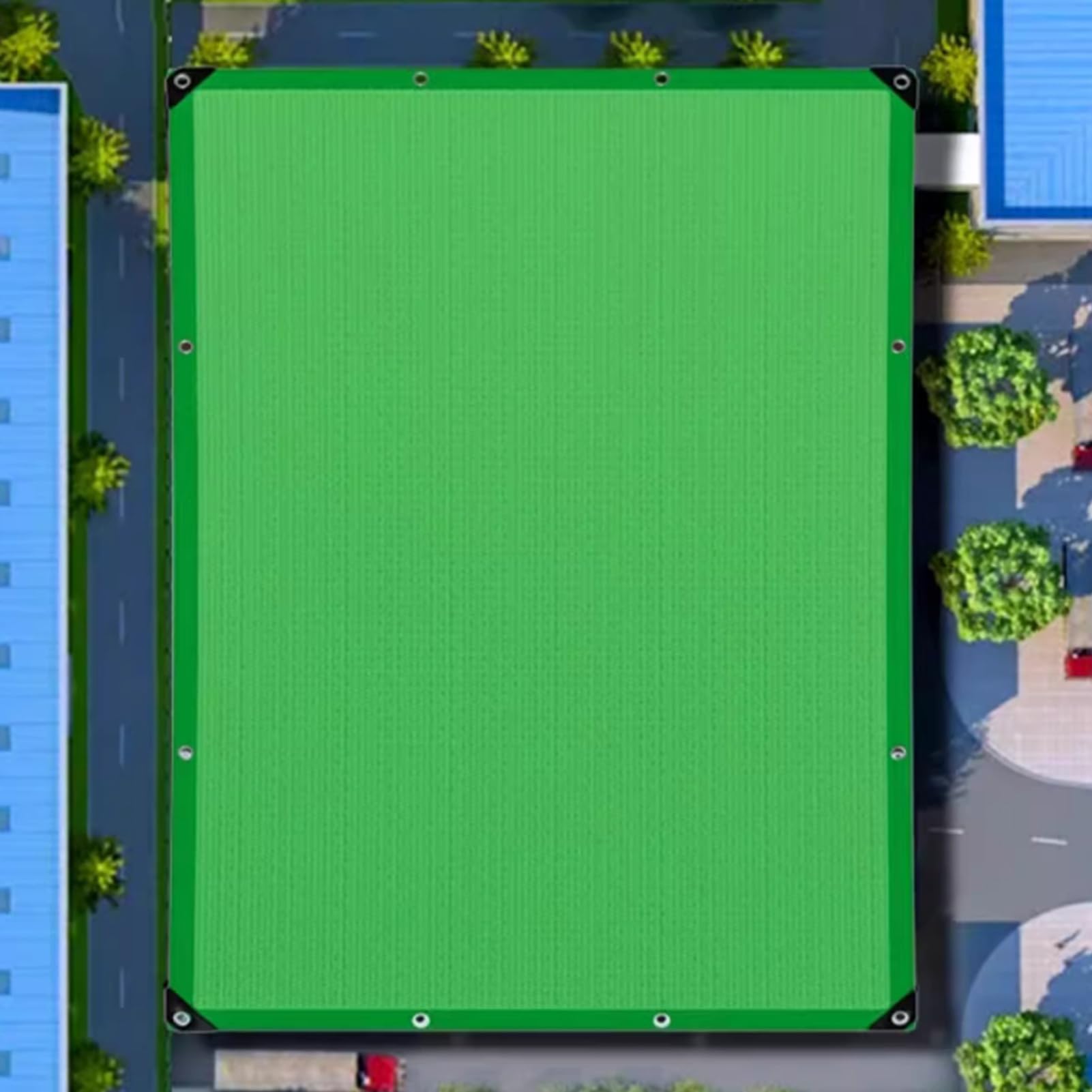 Malla Sombreo Jardín Verde Malla Sombreadora de Protección Solar Red De Sombra De Privacidad Transpirable Mallas de Sombreo con Ojales para Terraza Flores Balcón Piscina (6x8m/19.7x26.2ft)