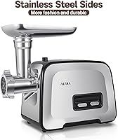 Vista 3 de Picadora de carne, relleno de salchichas, 2800 W máximo Picadora eléctrica de carne con cuchillas de acero inoxidable y 3 placas de molienda