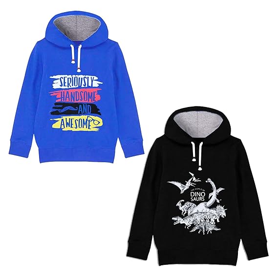 Kuchipoo Boys Fleece Hooded Hoodie (Pack of 2)