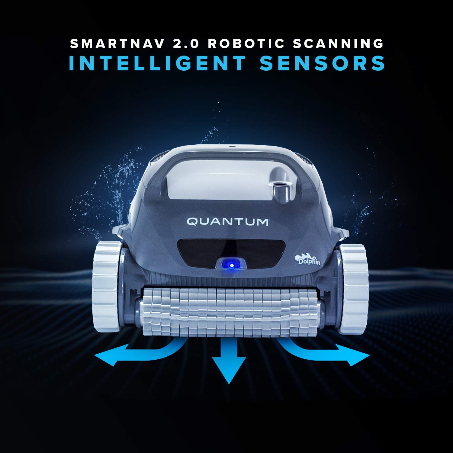 DOLPHIN Quantum Automatic Robotic Pool Cleaner with ExtraLarge Filter Basket and Intense