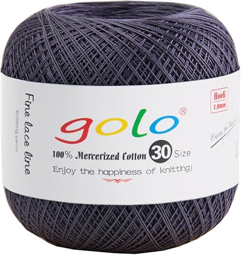 Miniatura 128 de golo Hilo de ganchillo para tejer a mano tamaño 30 hilo de tatuaje Hibiscus color-166 166-Hibiscu,oro 160,202 Azul Mar,203 Aguacate,206 verde,208