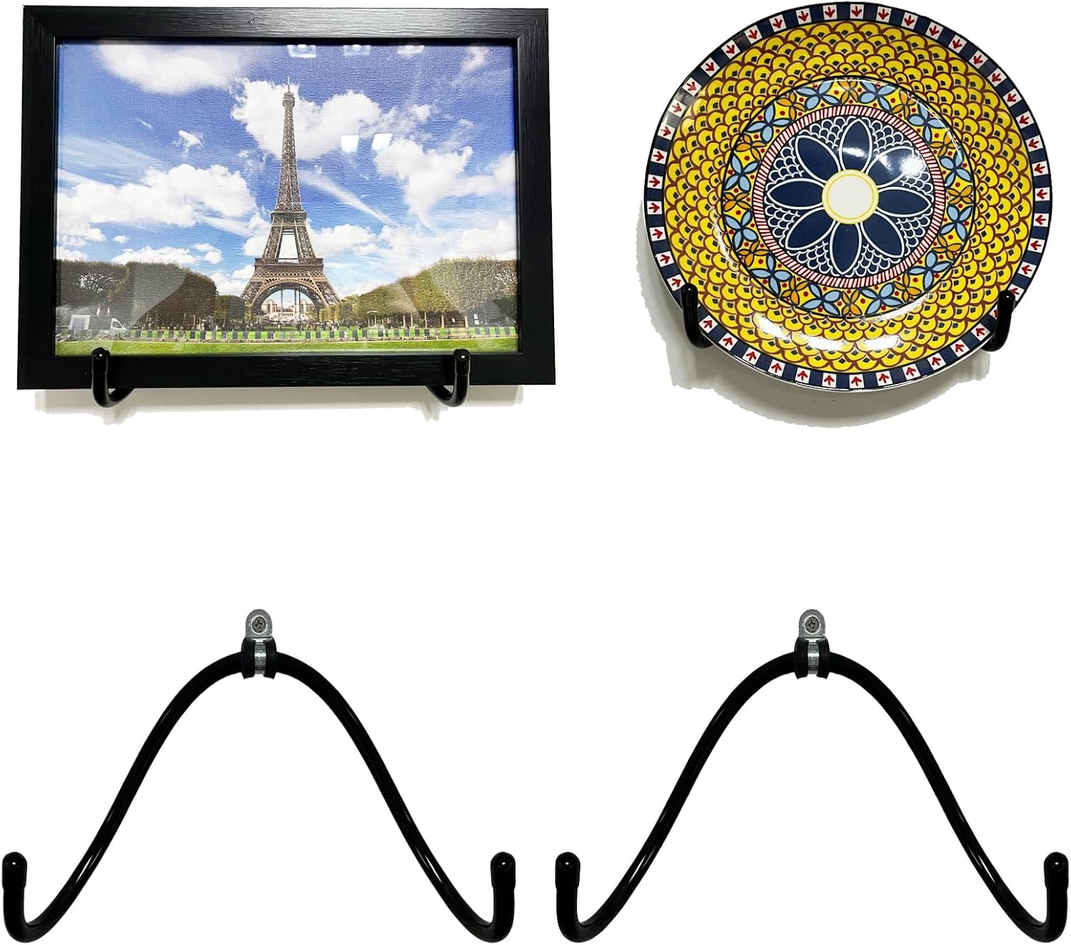 2 Pack Adjustable Plate Hangers,Wall Mount Plate Display Stands Holders