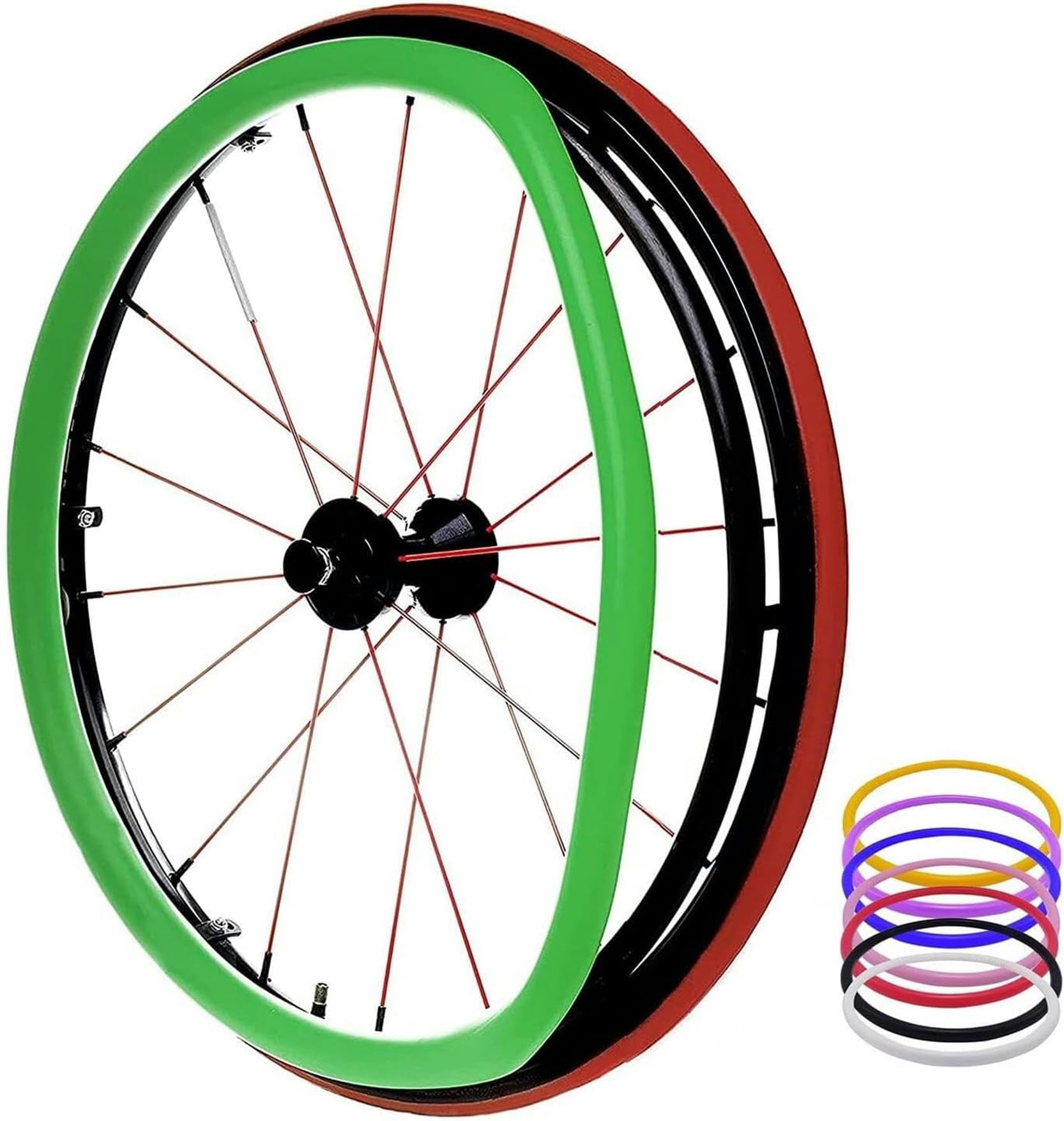Fundas for llantas de empuje for silla de ruedas, funda for silla de ruedas deportiva con rueda trasera de 24 pulgadas, funda de silicona for empuje manual, antideslizante, resistente al desgaste, mej