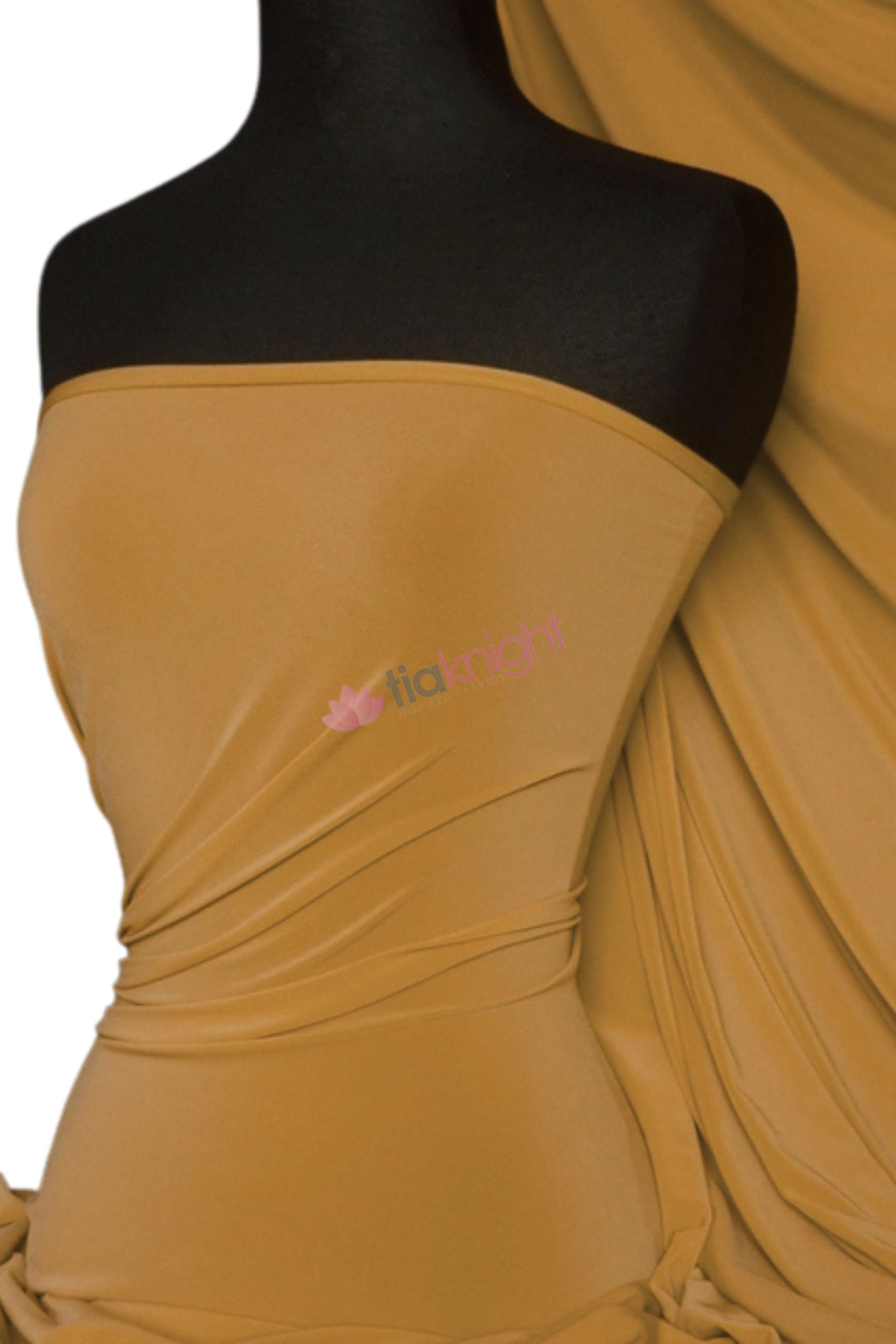 Premium Quality Soft Touch Jersey Stretch Dressmaking Fabric Sold by The Metre 50+ Colours in Stock Same Day Dispatch by Tia Knight Q36 (Dark Mustard, 1 Metre) โ image 1