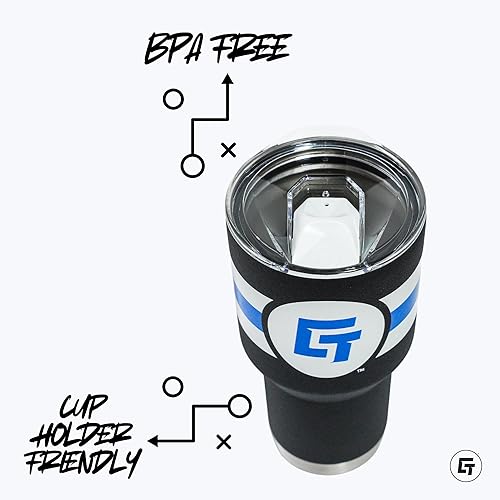 Miniatura 4 de Gametime Sidekicks Florida - Vaso azul de 30 onzas, con licencia oficial, acero inoxidable 188, doble pared, aislado al vacío, logotipos impresos