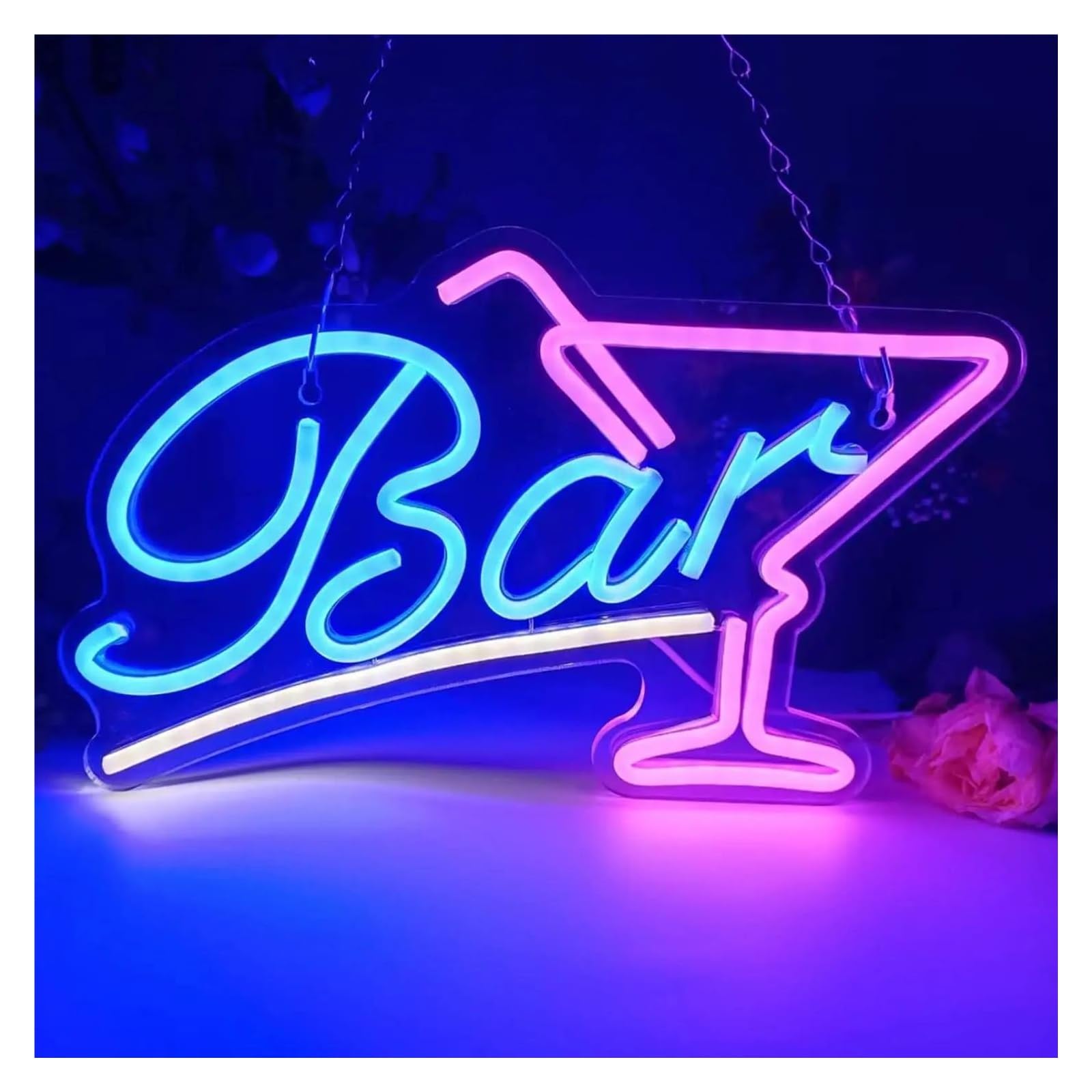 LEMST Sign Lamp Bar Neon Sign Light Dimmable USB Powered for Party Bar Club Hotel Pub Wall Decor Signs Illuminated 38cmx23cm