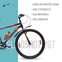 Hero Slingshot 26T Single Speed Mountain Bicycle for Mens with Inbuilt Carrier | Blue-Orange | Rigid | V Brake | Steel Frame: 17.5Inches | Rider Height : 5ft 0" - 5ft 8" | 85% Pre Assembled Bicycle gallery image