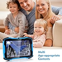 Vista 3 de Tableta para niños de 7 niños con funda incluida, tableta de aprendizaje para niños con cámara dual Wi-Fi de 2 GB 32 GB, control parental, Youtube