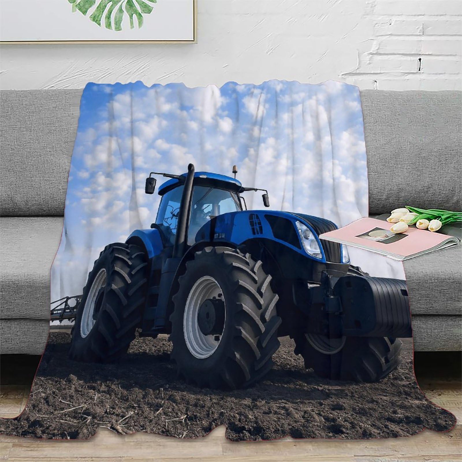 Couverture polaire agricole 150x200cm jeté de canapé microfibre doux