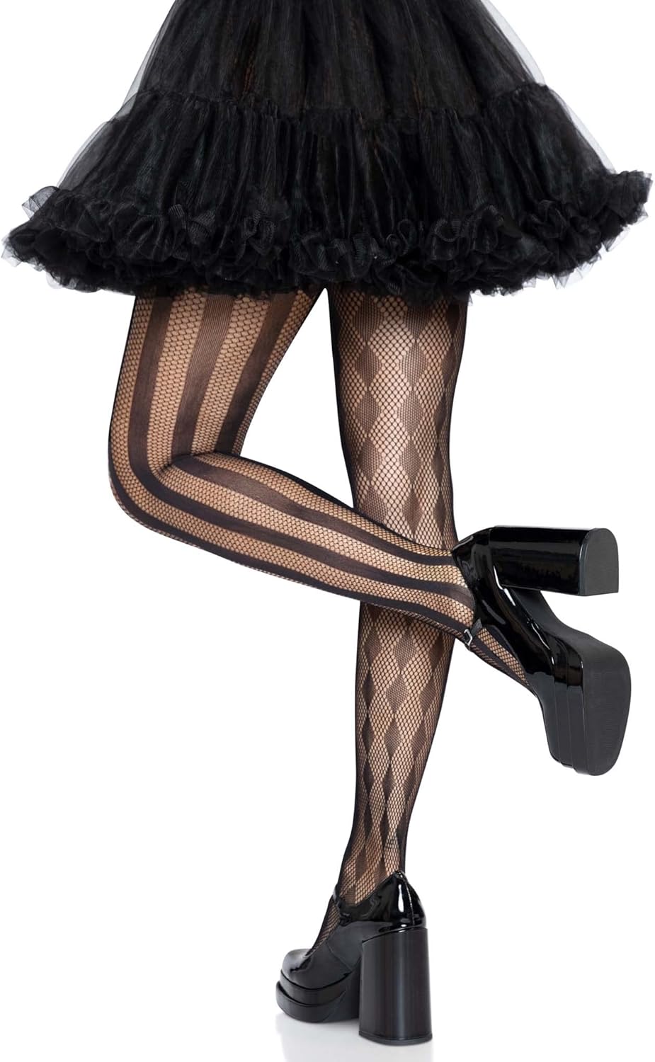 Leg Avenue Womens Harlequin Fishnet Costume Tights - Image 2