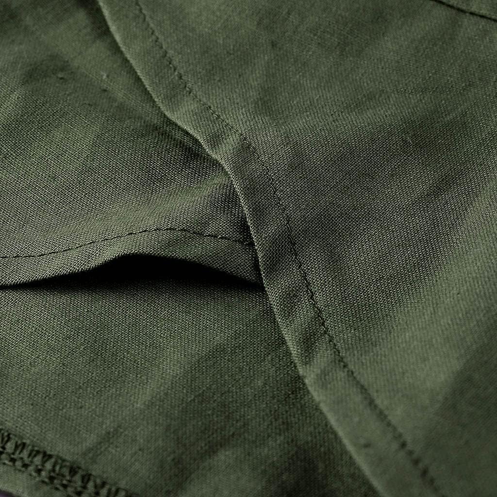 Linen Pants Women Casual Summer Cotton Cropped Tulip Pants Comfy Baggy Elastic Waisted Lounge Trousers with Pockets