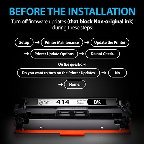 Miniatura 5 de Smart Ink Cartucho de tóner compatible con HP 414A 414 A con chip integrado paquete de 4 para usar con Color Laserjet Pro MFP M479fdw M479fdn
