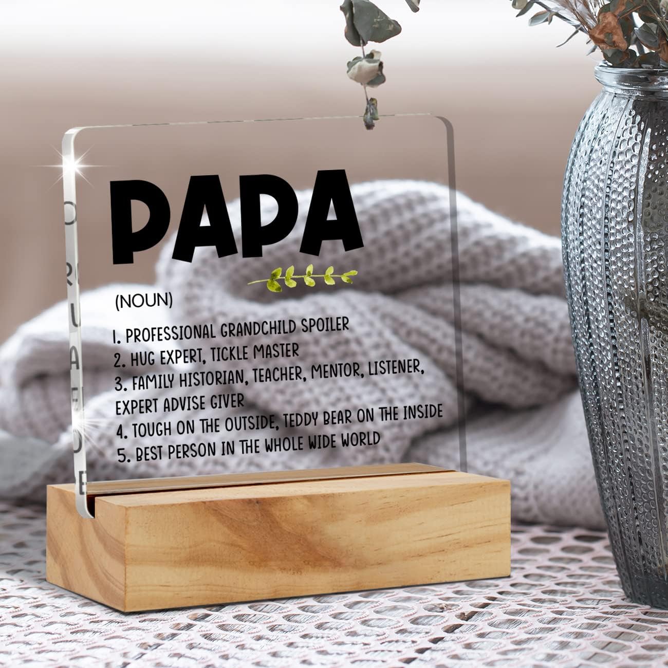 JennyGes Regalos Para Abuela, Letrero De Adera Con Texto En Inglés
