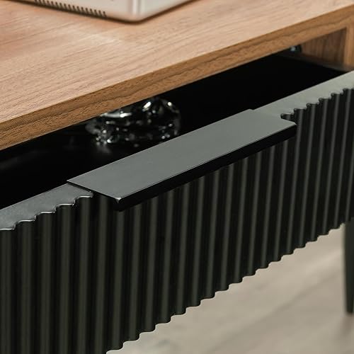 Miniatura 8 de Sauder Ambleside - Escritorio en L de madera y metal de ingeniería en nogal sereno