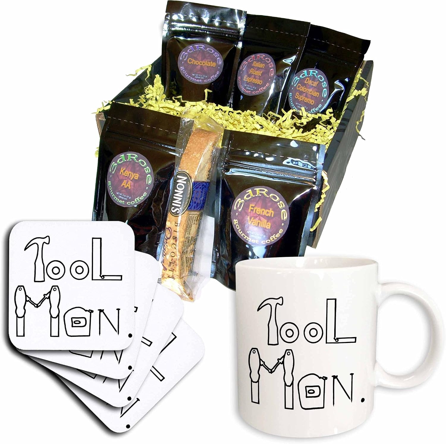 3dRose Tool Man in Tools Outline - Coffee Gift Basket (cgb_15321_1)
