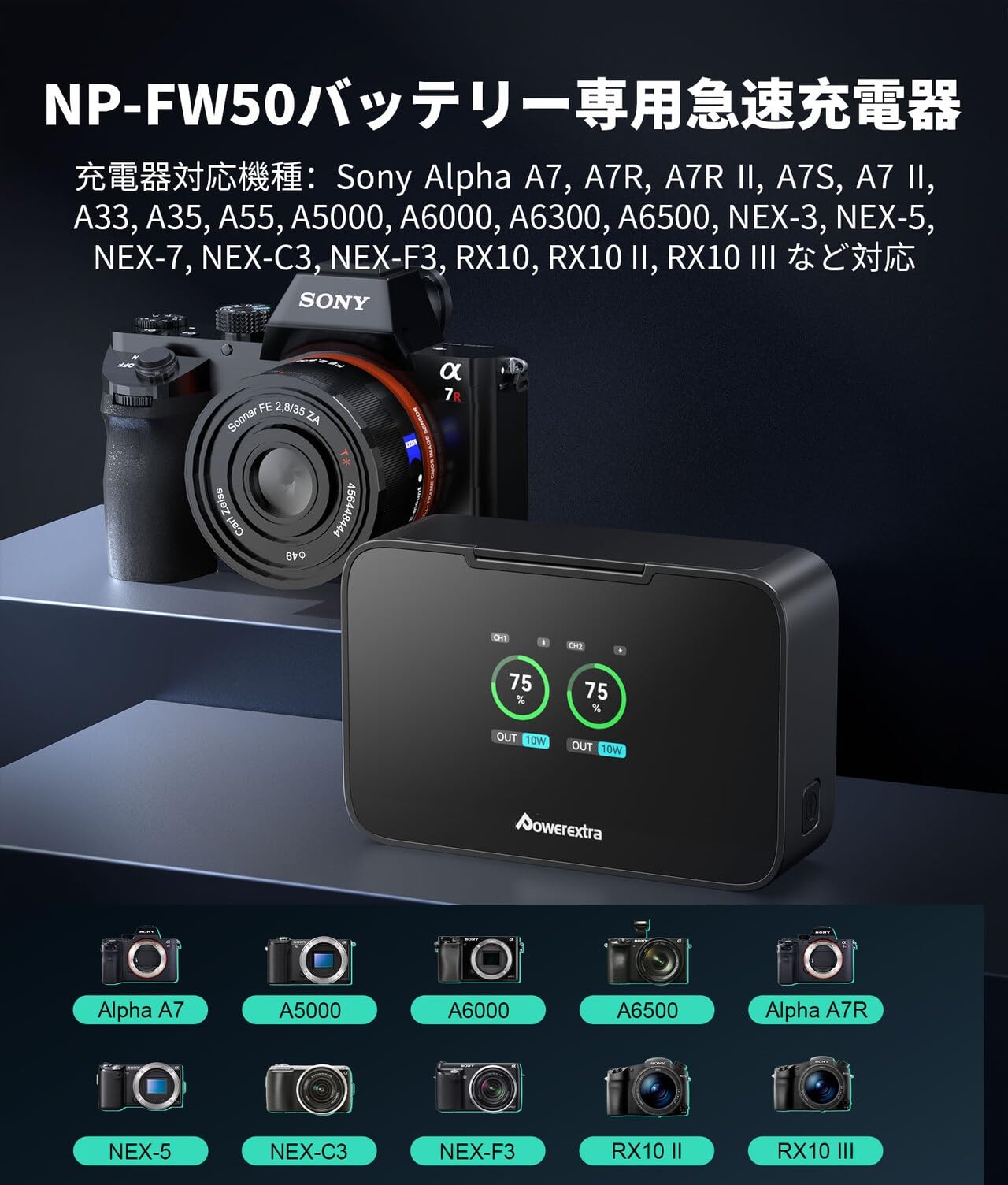 Amazon | NP-FW50 PD 充電器 Sonyバッテリー使用可能 PD20W急速充電/2