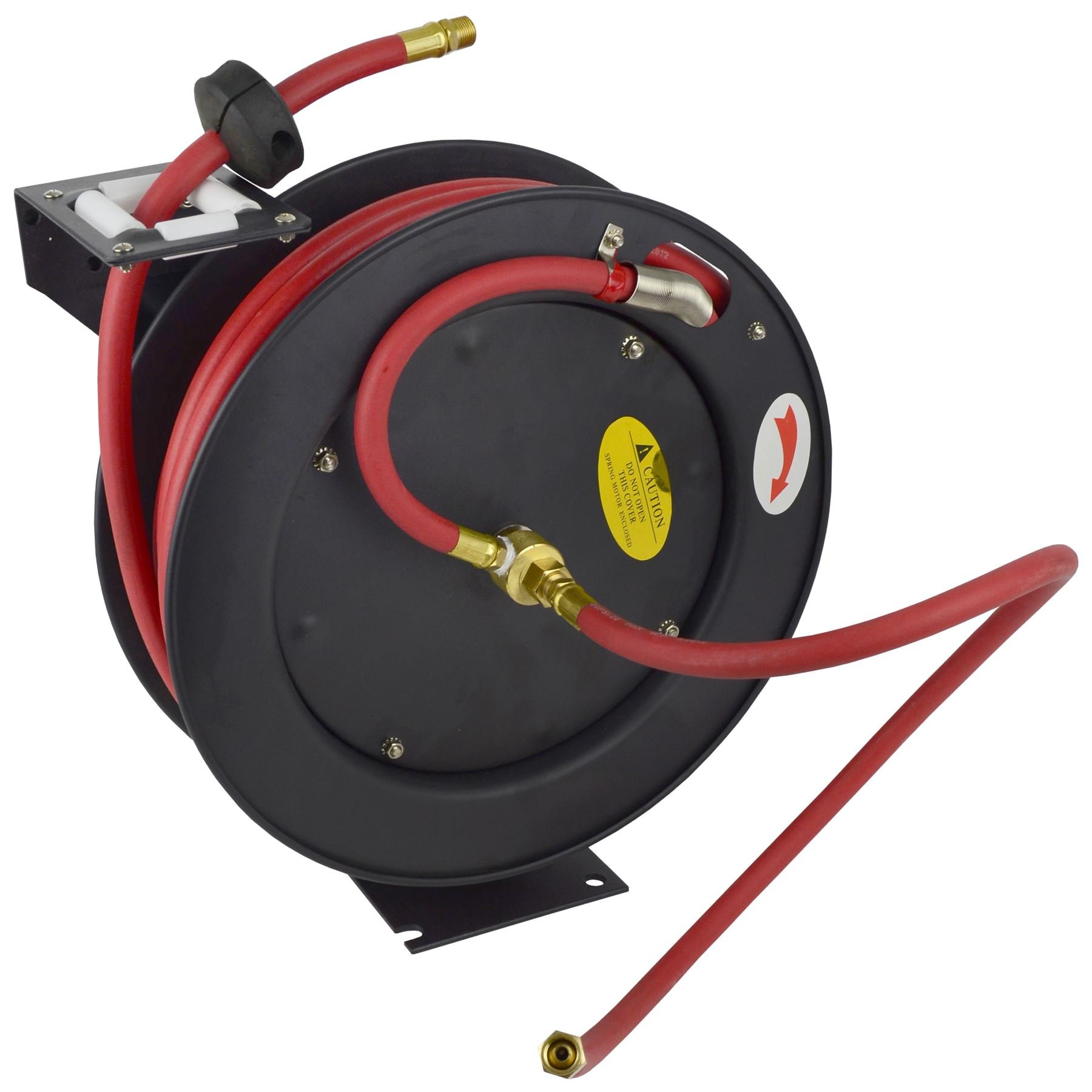 Retractable 50ft Air Hose on Reel 3/8 BSP Spring Rewind Wall Mountable BSP TE524