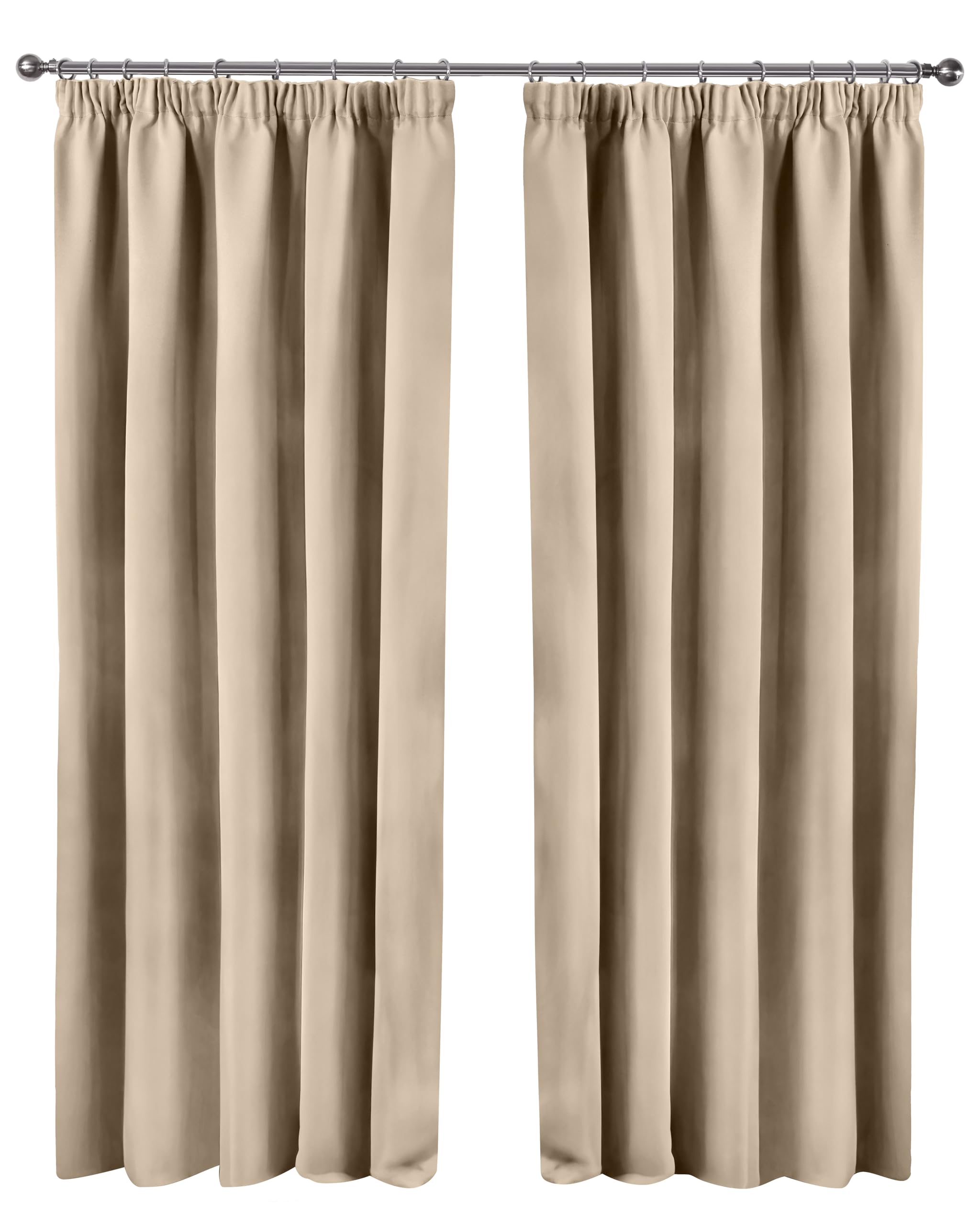 Emma Barclay โ Blackout Curtains for Bedroom Living Room Thermal Insulated Woven Eyelet Blackout Curtains Cali Collection (W 46" x L 72")(Latte) โ image 1