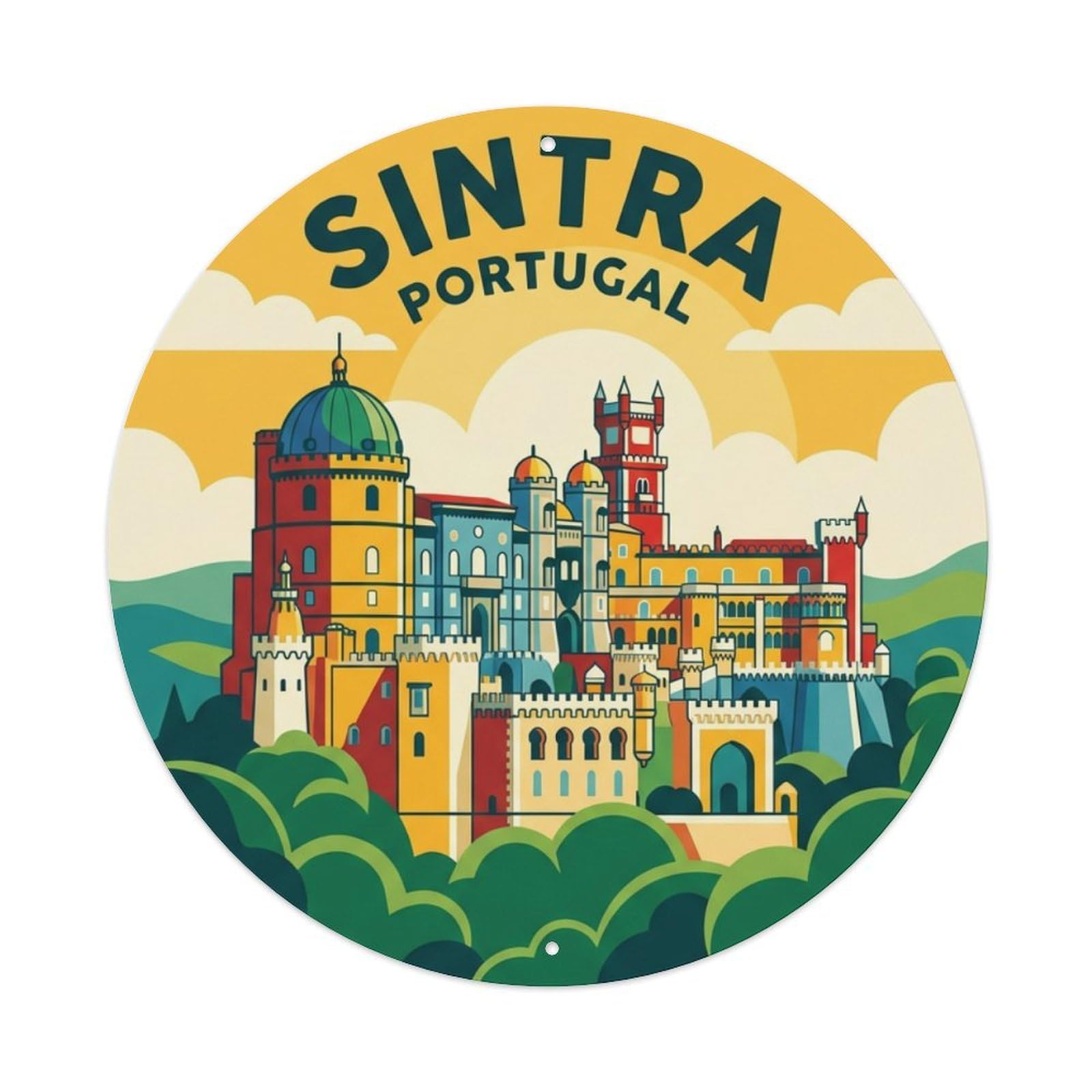 Galvaxio Style Portugal Retro Travel Sintra Metal Tin Sign