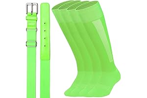 Youth and Adult Lime Green Softball Socks and Belt Set