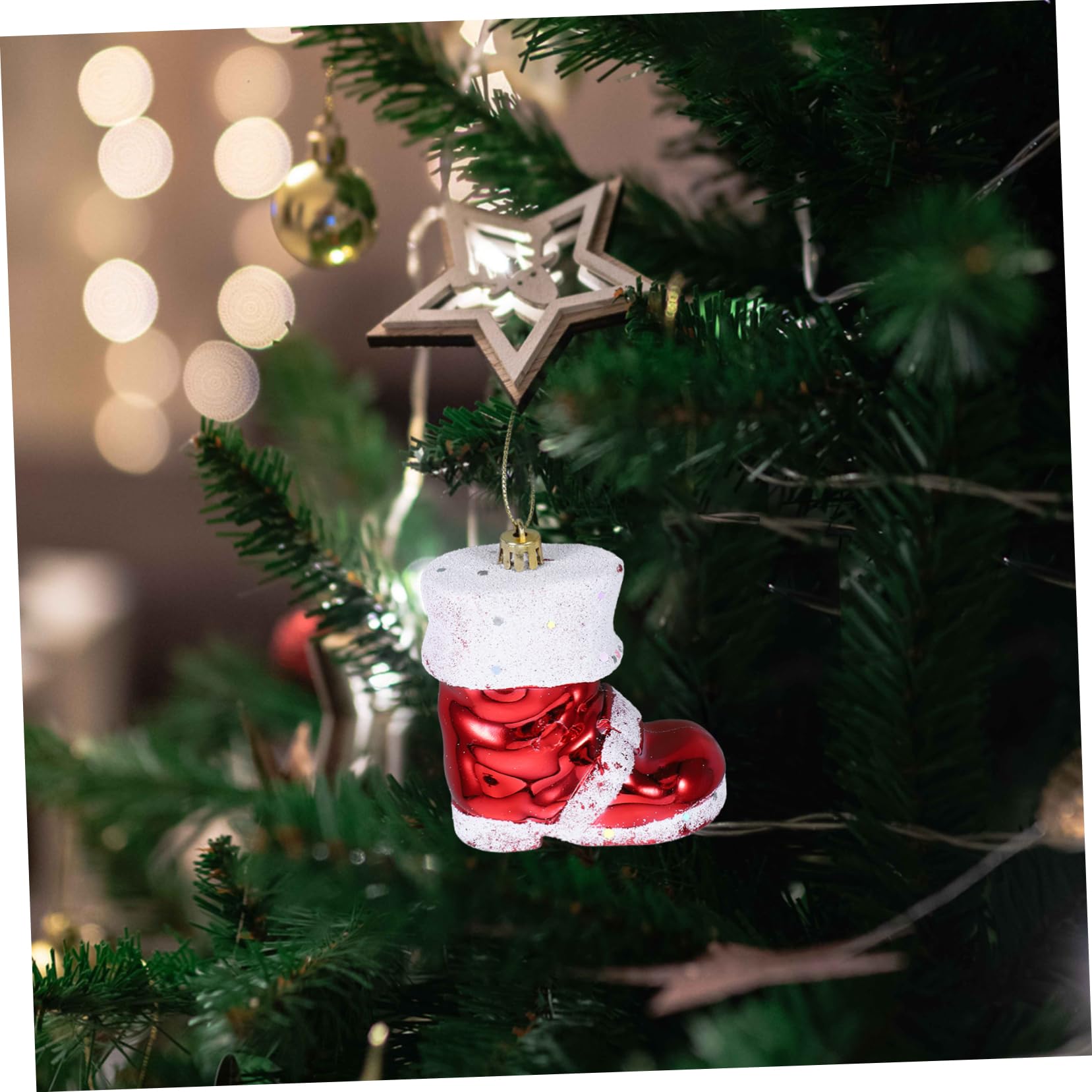 15 STK Christbaumschmuck Christbaumkugeln Zum Aufhängen Weihnachtsstrumpf Zum Aufhängen Hängende Weihnachtsverzierung Weihnachtsbaum Strumpf Anhänger Weihnachtsbaumschmuck Plastik PRETYZOOM