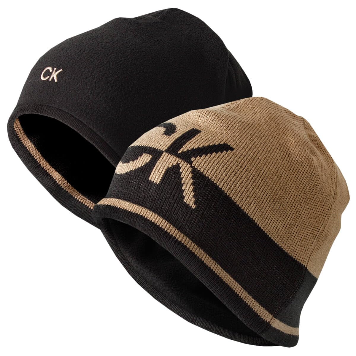 Calvin Klein Men's Tan/Black Ck Logo Reverisible Hat - One Size