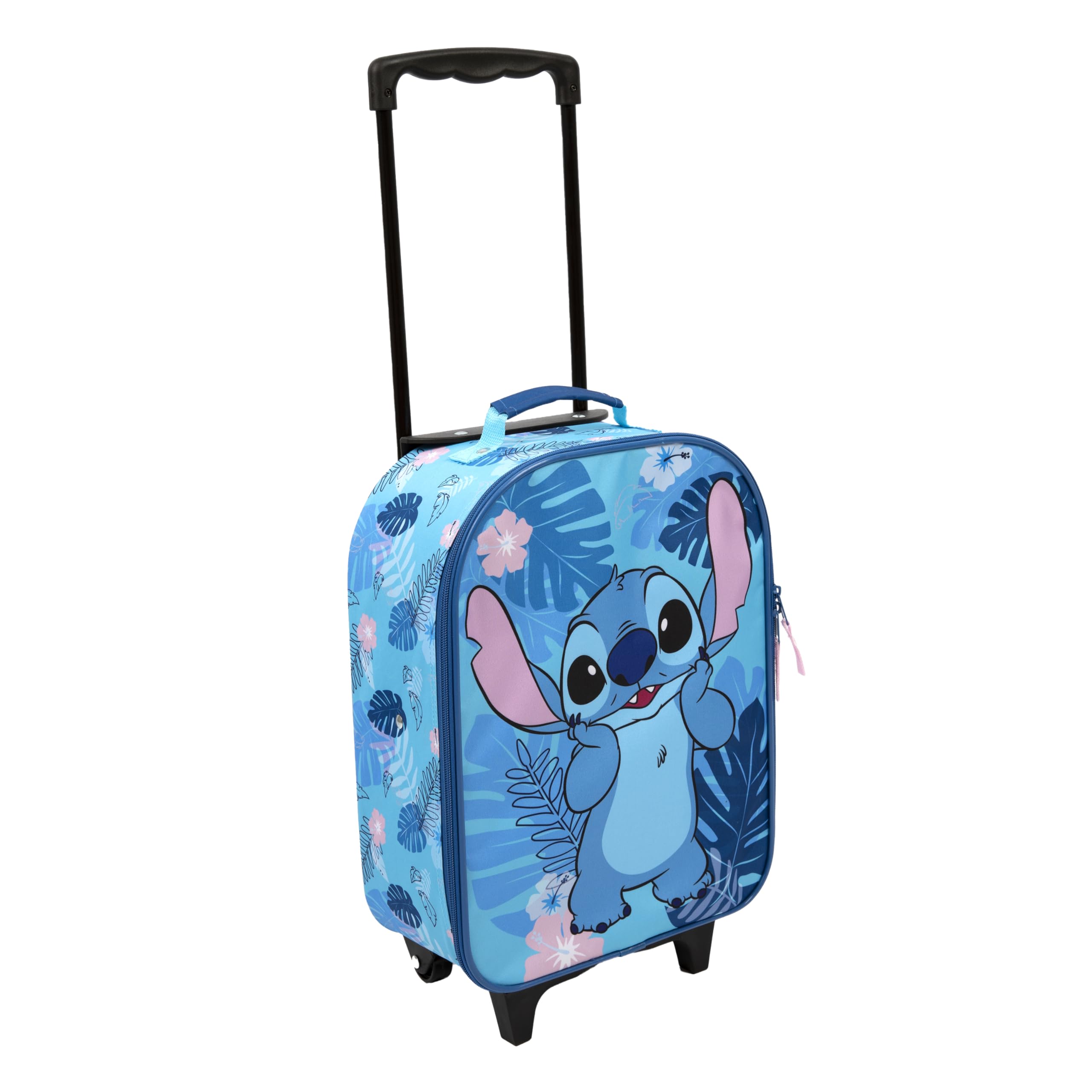 Undercover - Trolley pour Enfants Stitch - Compartiment Principal spacieux - Compagnon de Voyage idéal - Poignée télescopique réglable et fixable