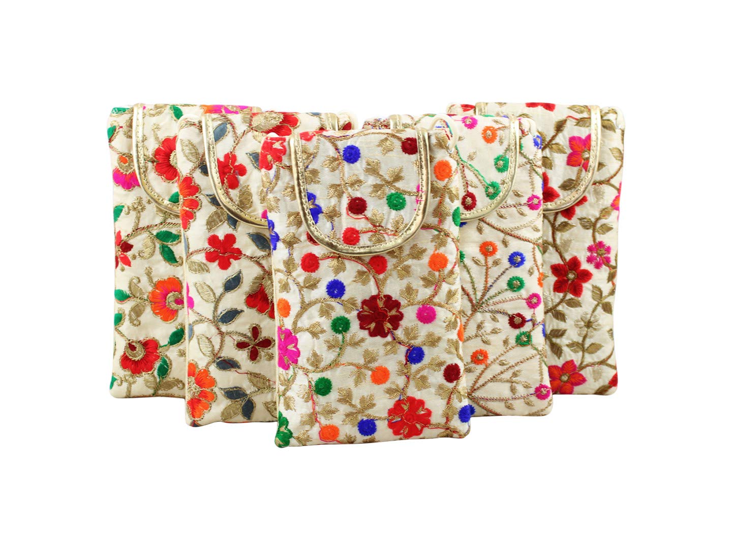 Embellished Multicolor Mobile Pouch Cover with Sling, Potli Pouches for Return Gifts, Party Favor Gift Bags for Baby Shower, Potli Bags for Women-image-44