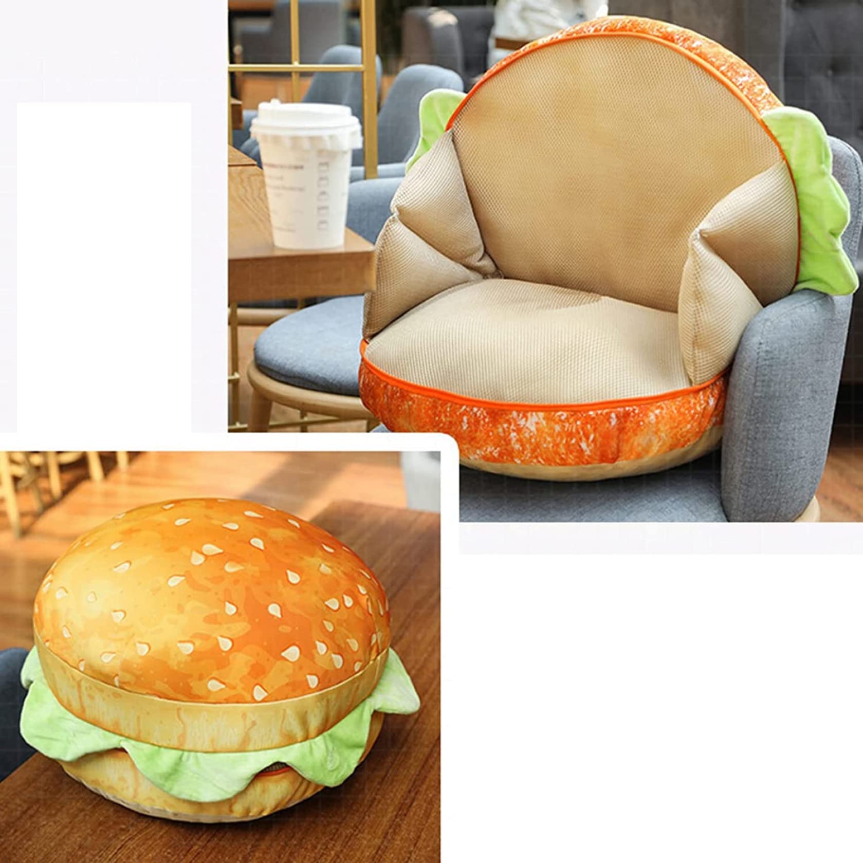 Amazon｜抱き枕 クッション 多機能 ハンバーガー パン 本物そっくり