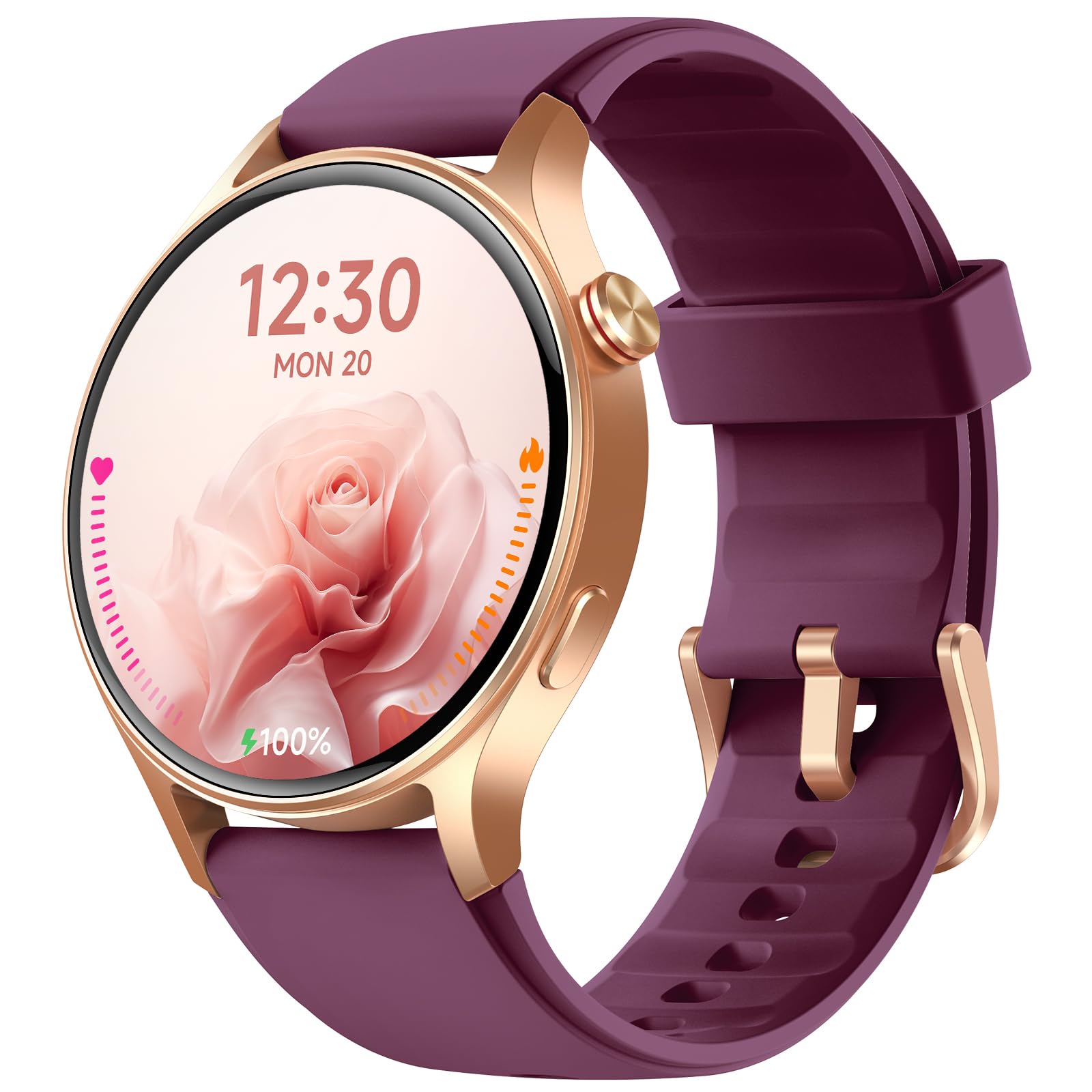 Reloj Inteligente para Mujer con Llamada Bluetooth 5.3, Smartwatch 1.32" AMOLED para Android iOS, podómetro con 110+ Deportes y 3ATM Pulsera Fitness con Monitor de sueño/SpO2 ClimeCo Certified