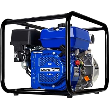 DuroMax XP652WP 2-Inch Intake 7 HP OHV 4-Cycle 158-Gallon-Per-Minute Gas-Powered Portable Water Pump